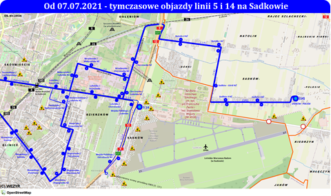 Kryterium uliczne na Sadkowie linii 5 i 14