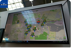 monitoring taboru u dyspozytora w CLA Chełm na podkładzie mapy z geoportalu openstreetmap.org